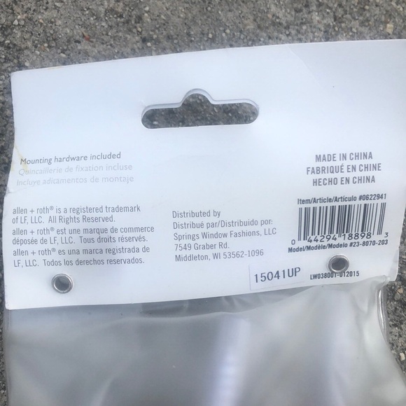 Allen & Roth holdbacks in tobacco 2 count - Picture 5 of 5